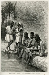 Uomini e donne neri del Sahara, sulle rive dell