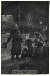 Il caso Champmathieu: Monsieur Madeleine rivela la sua vera identità al processo di un povero uomo, Champmathieu, suo sosia, per evitare che venga condannato al suo posto: «Sono Jean Valjean» - Illustrazione di Emile Bayard (1837-1891) per «Les Misérables»