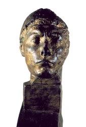Testa di Apollo. Scultura in bronzo di Antoine Bourdelle