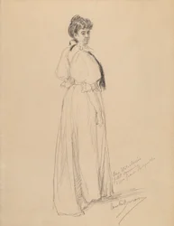 Schizzo di una signora