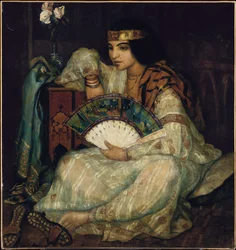 Una bellezza orientale seduta