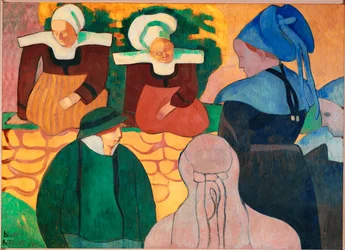 Donne in Bretagna (olio su tela)
