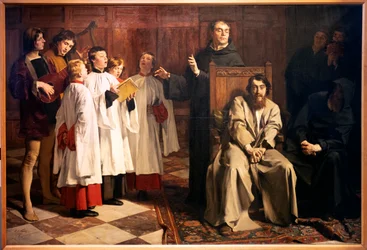 Emile Wauters. Hugo van der Goes nel Chiostro Rosso. 1872