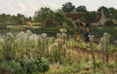 Il fiume Lys ad Astene, ca. 1885