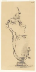 Design per un vaso montato in bronzo
