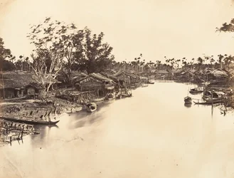 Vue de la Ville Chinoise Cholen Feuille No. 6, Saigon, Cochinchine, 1866