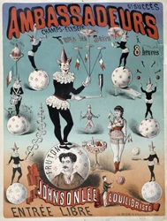 Johnsonlee, equilibrista, agli Ambassadeurs - Poster di Lévy, fine XIX secolo