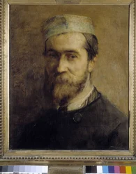 Ritratto del pittore Emile Loubon (1809-1863) di Gustave Ricard (1823-1873). Olio su tela