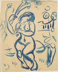 Donna nuda in piedi