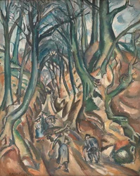 La strada sommersa in inverno