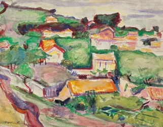 Vista verso un villaggio
