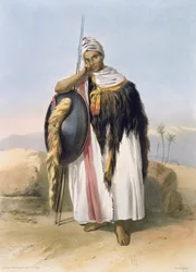 Guerriero di Amhara, Etiopia, illustrazione da 