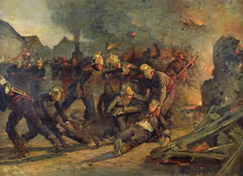 Morte del tenente colonnello Froidevaux (1850-87) dei vigili del fuoco di Parigi, 1887