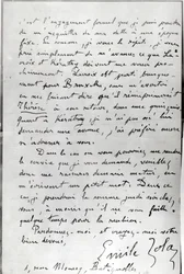 Lettera di Zola a Edouard Manet (1832-83) 1868
