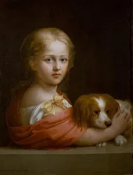 Una ragazza con un cane