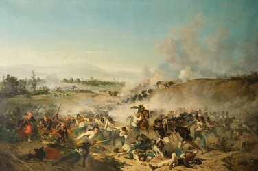 La battaglia di Palestro combattuta nel 1859