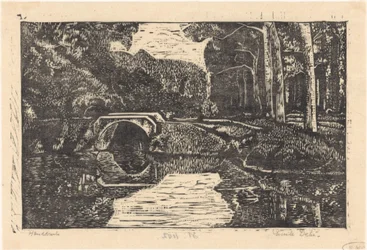 Ponte su un canale in un bosco
