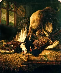 Natura morta con fagiani e lepre, c.1860
