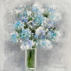 Fiori blu tenue