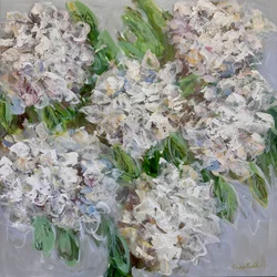 Fiori bianchi in rilievo