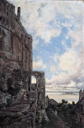 Mont Saint-Michel. Porta occidentale della Barbacane al Châtelet