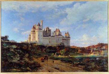Vista del castello di Pierrefonds nell