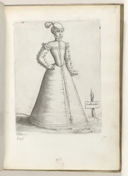 Donna sposata dalla Francia, vestita secondo la moda ca. 1550
