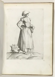 Domestica delle Fiandre, vestita secondo la moda del 1550 (serie: Diversarum gentium nostrae aetatis habitus)