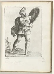 Guerriero spagnolo ca. 1550 (serie: Diversarum gentium nostrae aetatis habitus)