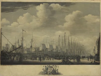 Raduno della flotta nel porto di Vlissingen, 1804