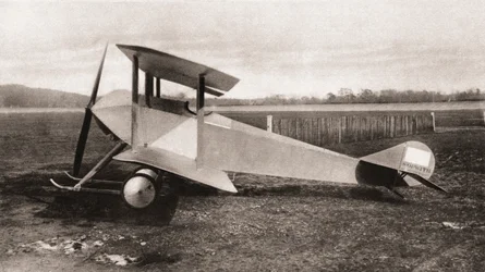 Sopwith Tabloid, biplano da ricognizione monoposto usato durante la Prima Guerra Mondiale, da The Illustrated War News, 1915