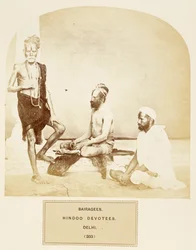 Bairagees, Devoti Hindoo, Delhi, da The People of India, di J. Forbes Watson, pubblicato nel 1868