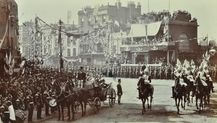 Tunnel di Blackwall: cerimonia di apertura con il Principe di Galles, futuro Re Edoardo VII, e la Principessa Alessandra, 1897