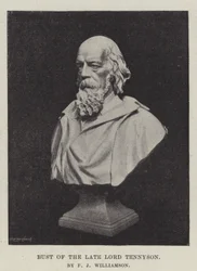Busto del defunto Lord Tennyson, di F J Williamson