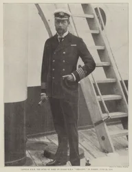 Capitano SAR il Duca di York a bordo della HMS Crescent, a Torbay, 25 giugno 1898