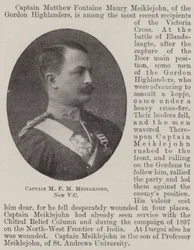 Capitano M F M Meiklejohn, nuovo VC