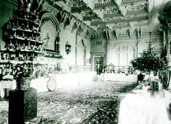 Tavoli di Natale nella Durbar Room a Osborne House