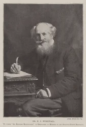 Dr F J Furnivall, a cui è dedicato An English Miscellany in onore del suo settantacinquesimo compleanno