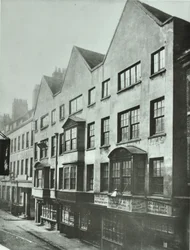 Fetter Lane, retro di Barnards Inn, Città di Londra, 1879