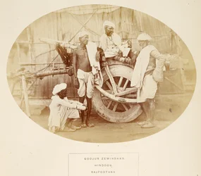 Goojur Zemindars, Hindoo, Rajpootana, da The People of India, di J. Forbes Watson, pubblicato nel 1868