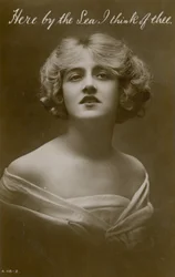 Qui vicino al mare penso a te, cartolina inviata nel 1913