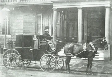 Carrozza trainata da cavalli, 1890