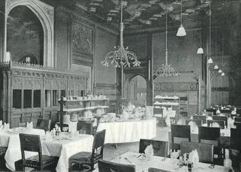 Palazzo del Parlamento, la Sala da Pranzo della Camera dei Comuni (foto in b/n)