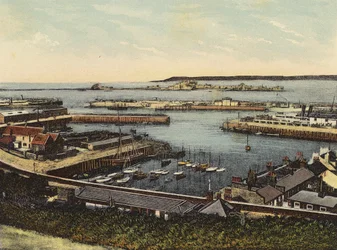 Jersey: Il porto, St Helier (foto colorata)