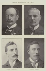 Membri principali del commercio di drogheria (foto in bianco e nero)