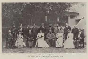 La visita di Lord Curzon a Lucknow, un gruppo alla Government House