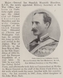 Maggiore Generale Sir Ian Hamilton, KCB, nuovo segretario militare al Ministero della Guerra