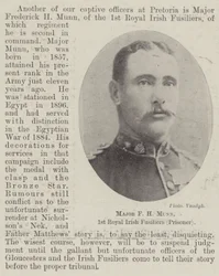 Maggiore F H Munn, 1° Royal Irish Fusiliers (prigioniero)