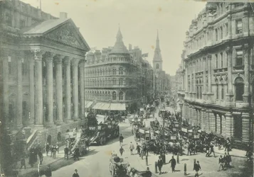 Mappin e Webb, Cheapside, da Mansion House guardando a ovest, Città di Londra, 1890