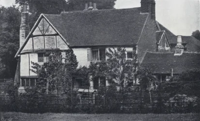 Cottage di Milton a Chalfont St Giles, Buckinghamshire, dove soggiornò durante la peste di Londra (foto b/n)